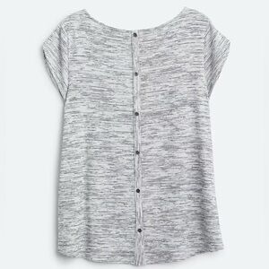 NWT Market & Spruce Petite Women’s Button Back Knit Tee PM
